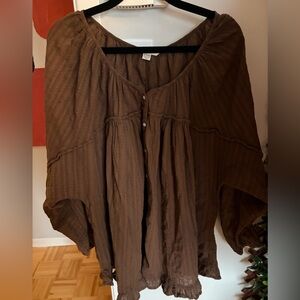 American Eagle Outfitters Brown Blouse size XL